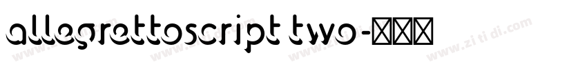 allegrettoscript two字体转换